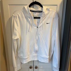 Nike Women's White Full-Zip Hoodie